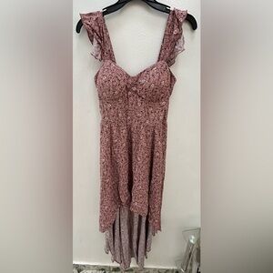 As U Wish Mauve Floral Dress